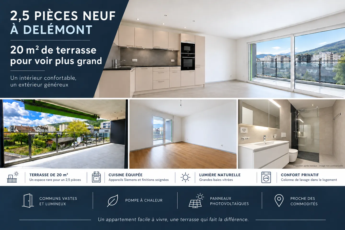 Appartement spacieux à Delémont - Photo 1 sur 13