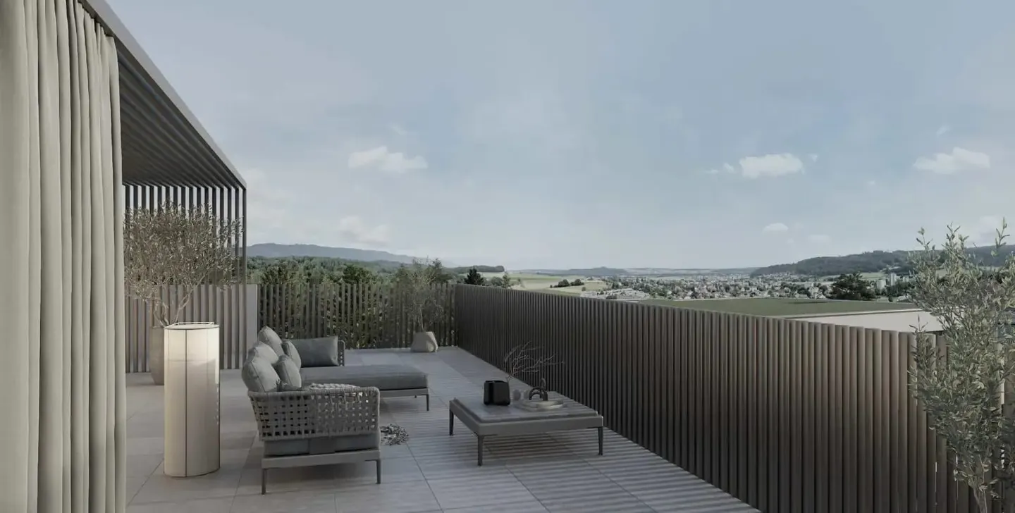 Appartement en attique de 3,5 pièces avec terrasse de 114 m² - Photo 1 sur 8