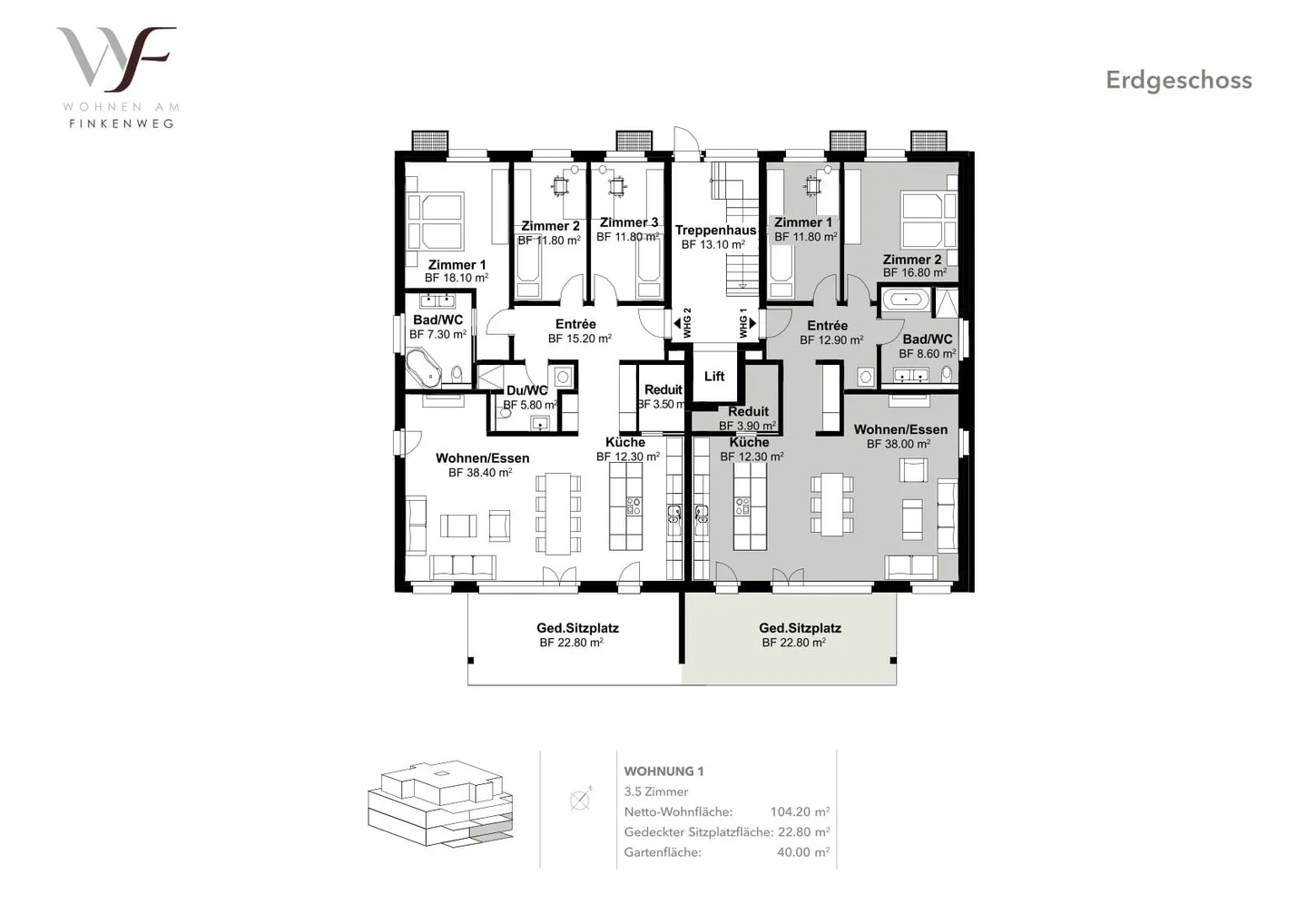 Bell'appartamento giardino 3.5 locali a Schönbühl - Foto 7 di 9