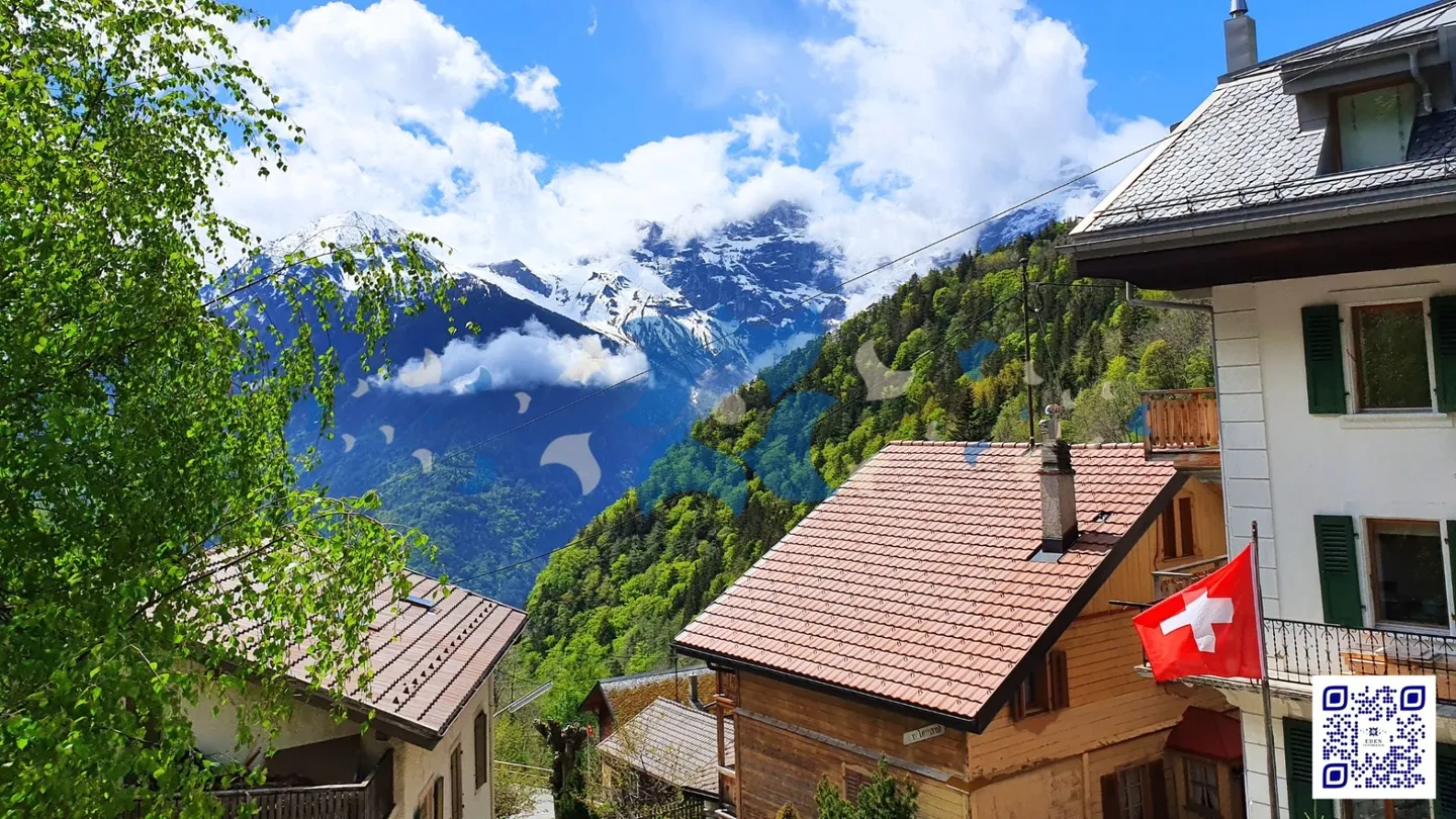 Appartement de 3.5 pces à Morcles avec vue sur le Mont-Blanc - Photo 1 sur 3