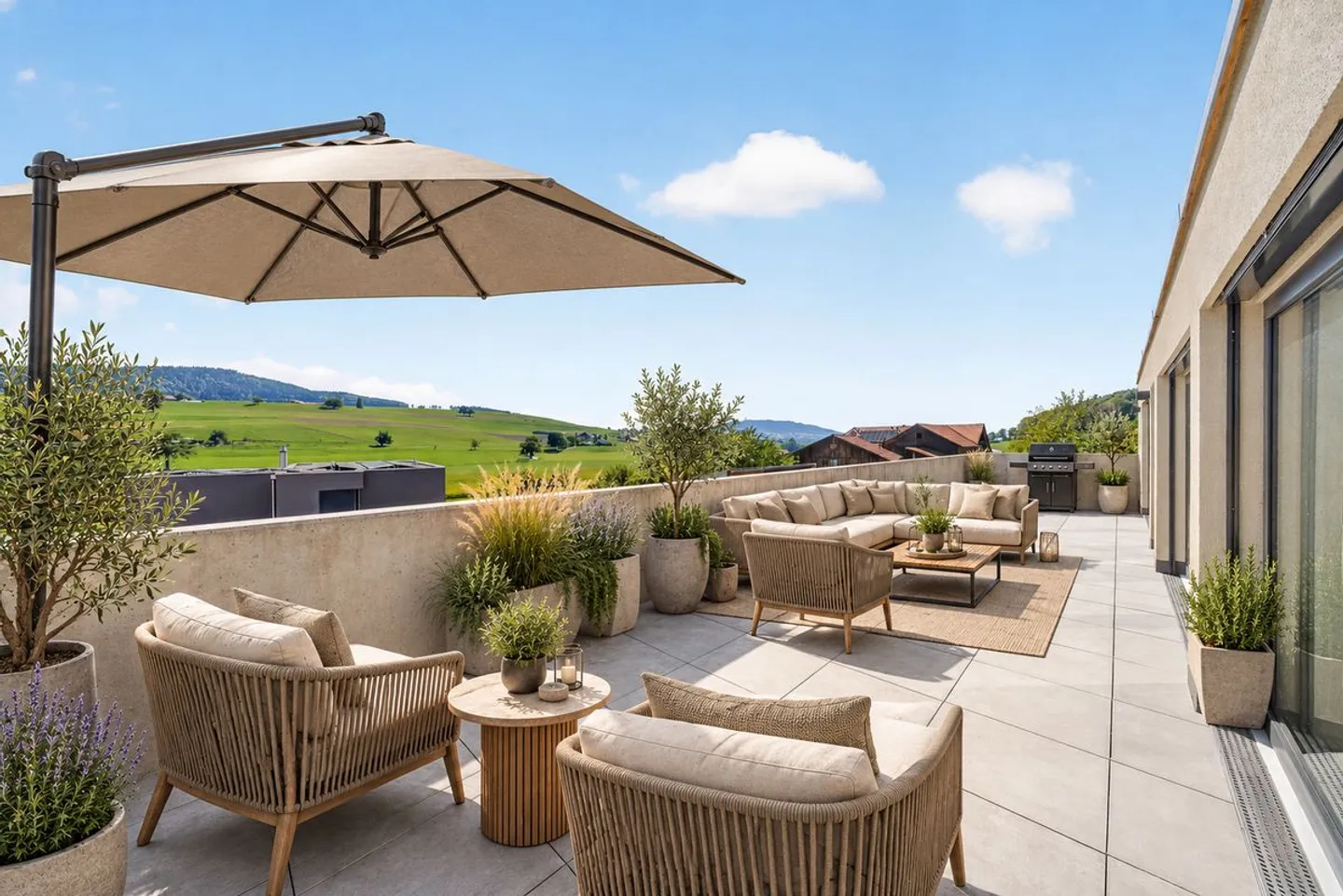 New 4.5-room apartment with terraces and views of the Pre-Alps - Photo 1 of 10