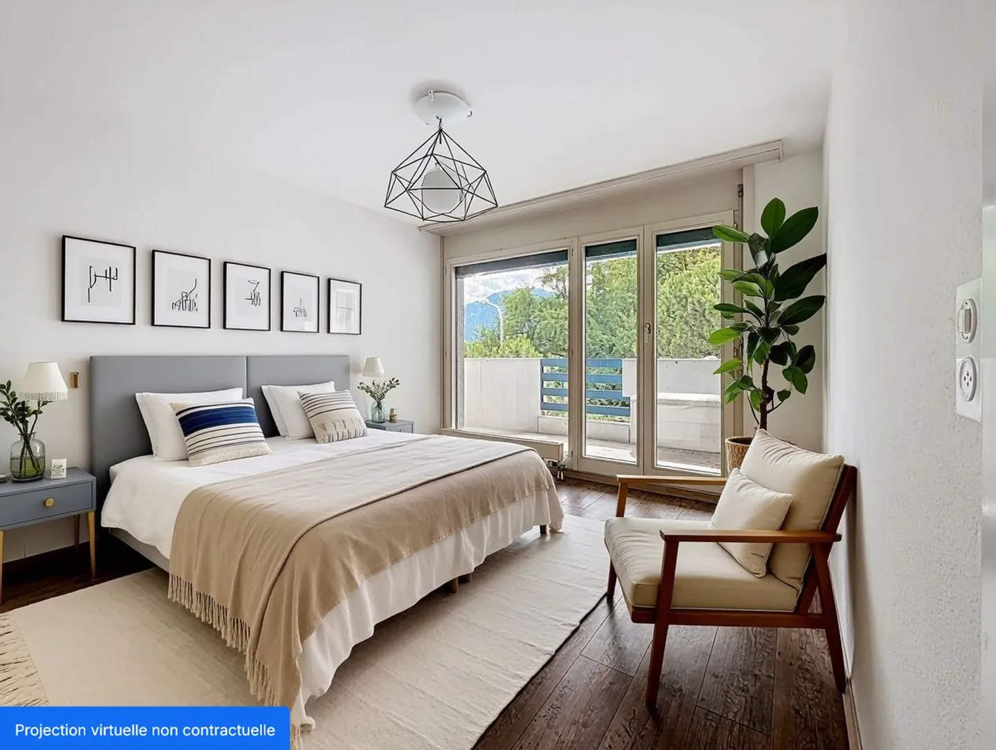 Appartamento con 2 balconi e di fronte al porto di Clarens - Foto 6 di 12