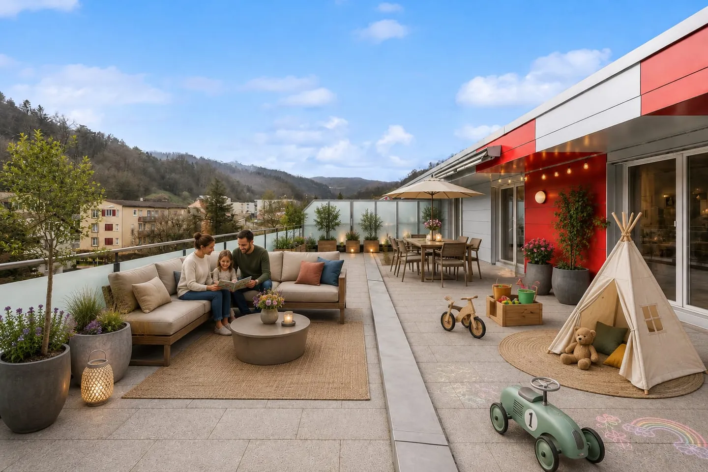 Appartement en attique de 4,5 pièces avec grande terrasse sur le toit ! - Photo 13 sur 13