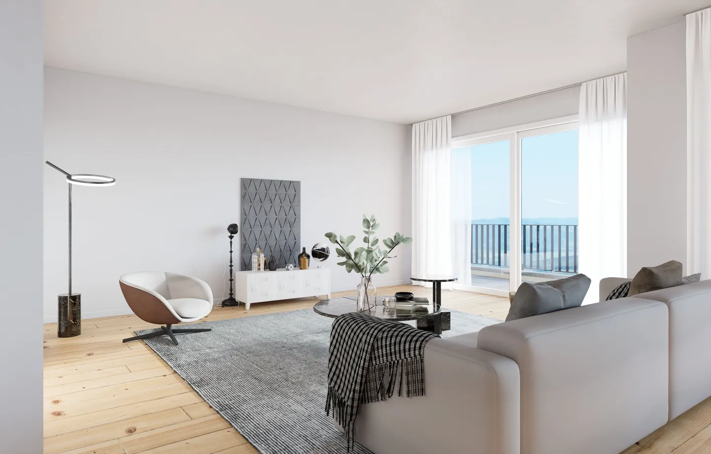 Stilvolles Apartment mit Bergblick - Foto 6 von 11