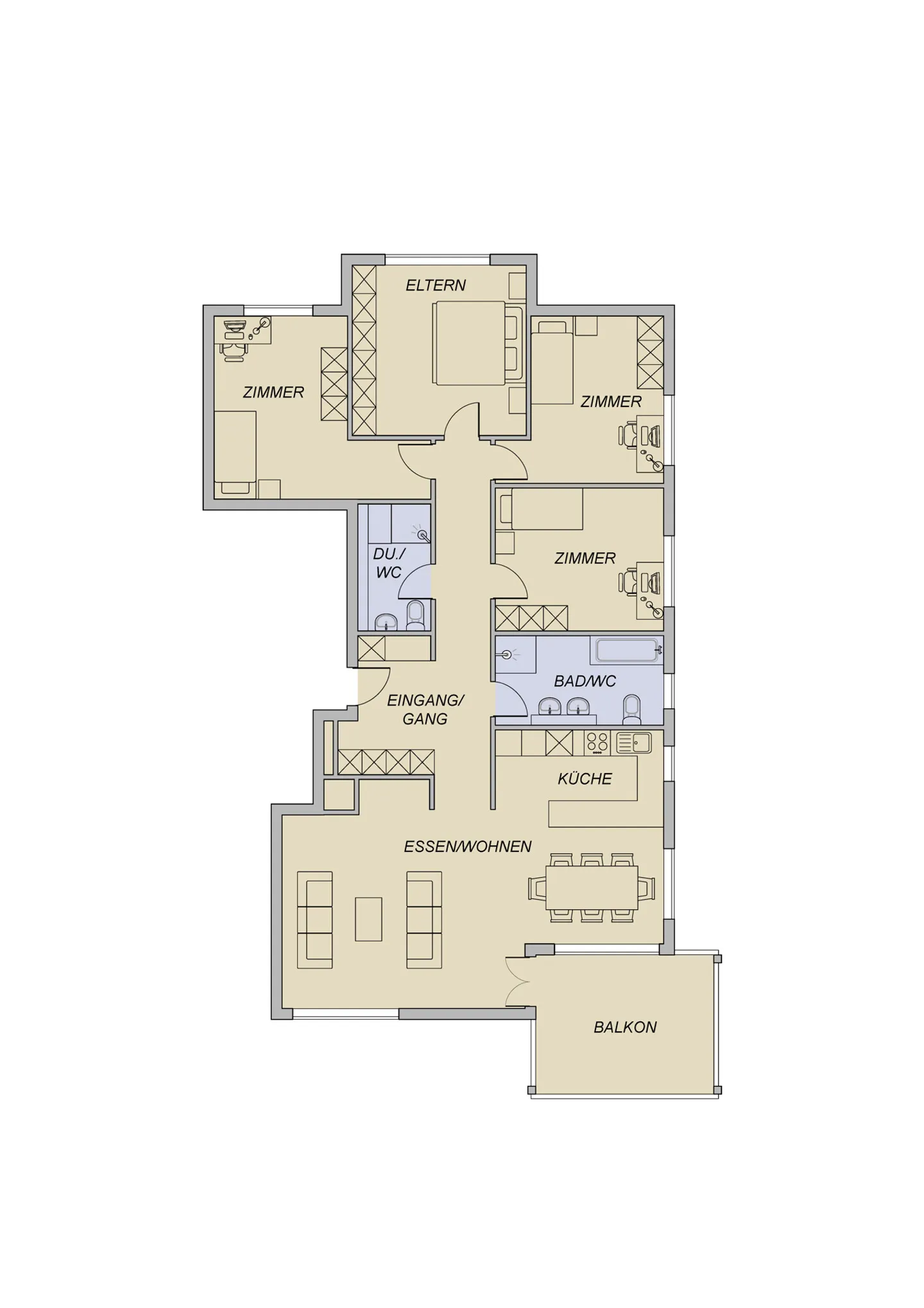 Appartamento di 5.5 locali con 125.6 m² di superficie abitabile, ascensore &amp; parcheggio sotterraneo da CHF 685'000 - Foto 10 di 10