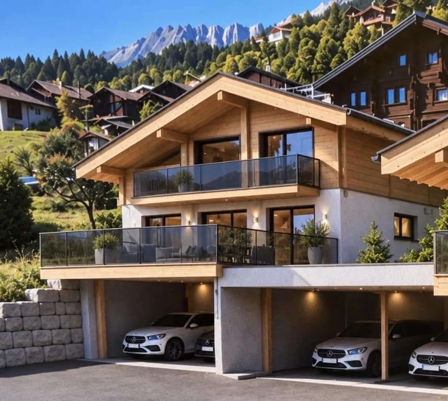 Fortunau - Ayent Neues Chalet im Bau, zwischen Sonne, Ruhe und Panorama - Foto 7 von 7