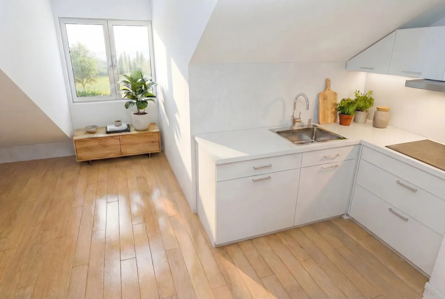 CHOULEX – LOT 4.01 – NEW 3-ROOM APARTMENT UNDER THE ROOFTOPS - Photo 4 of 5