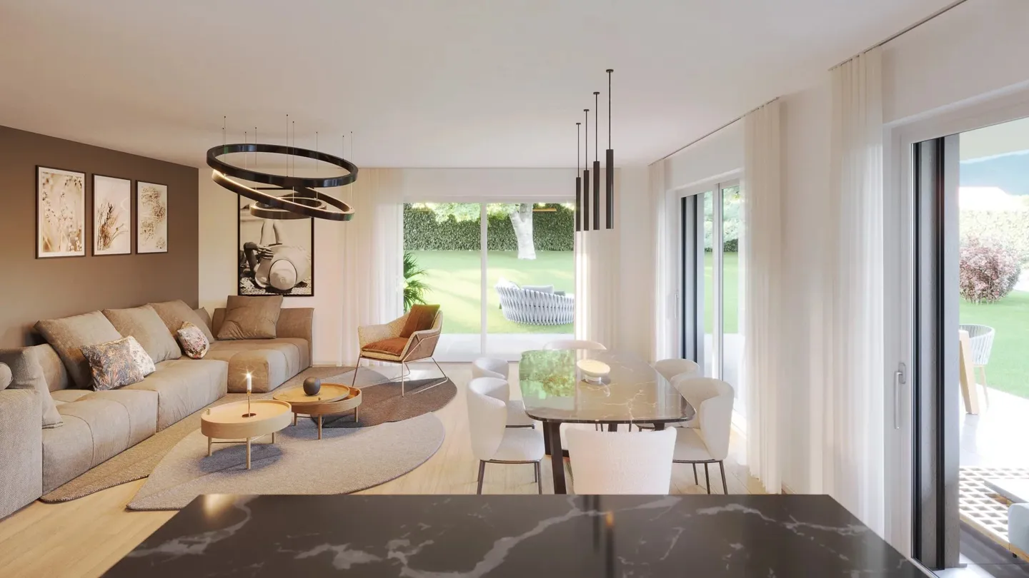 IN VENDITA appartamento di 5 stanze al primo piano a Veyrier 240 m² giardino privato - Foto 5 di 5