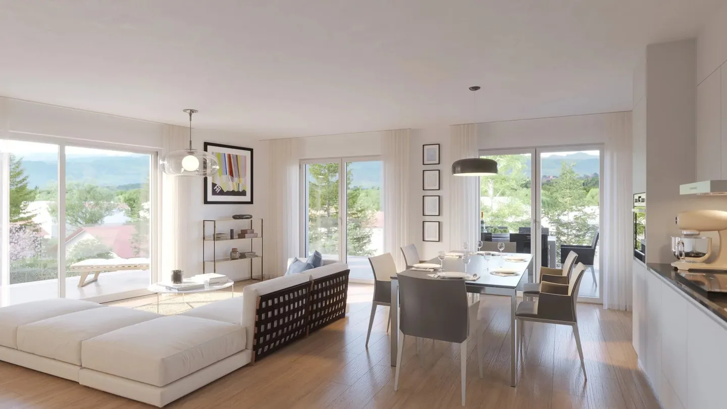 ZU VERKAUFEN 4-Zimmer-Wohnung im 1. Stock in Veyrier Loggia von 24 m² - Frankreich - Foto 4 von 5