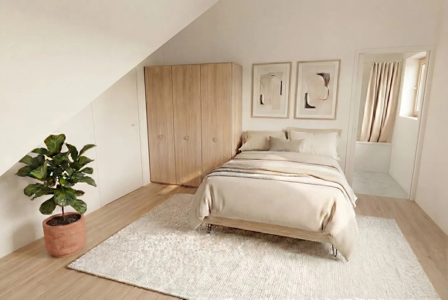 CHOULEX – LOT 4.01 – NEW 3-ROOM APARTMENT UNDER THE ROOFTOPS - Photo 3 of 5