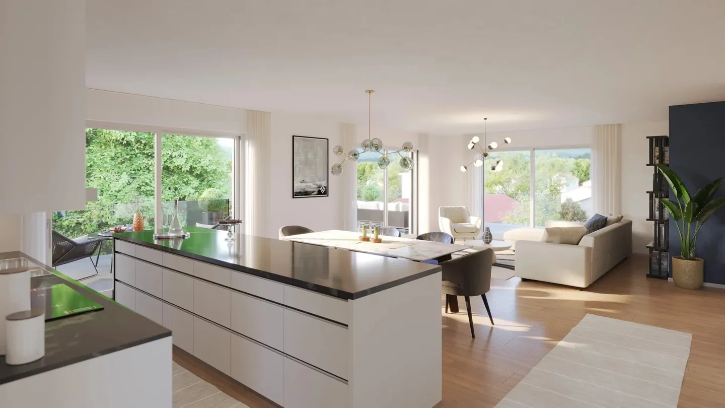 IN VENDITA appartamento di 5 stanze al primo piano a Veyrier 240 m² giardino privato - Foto 4 di 5