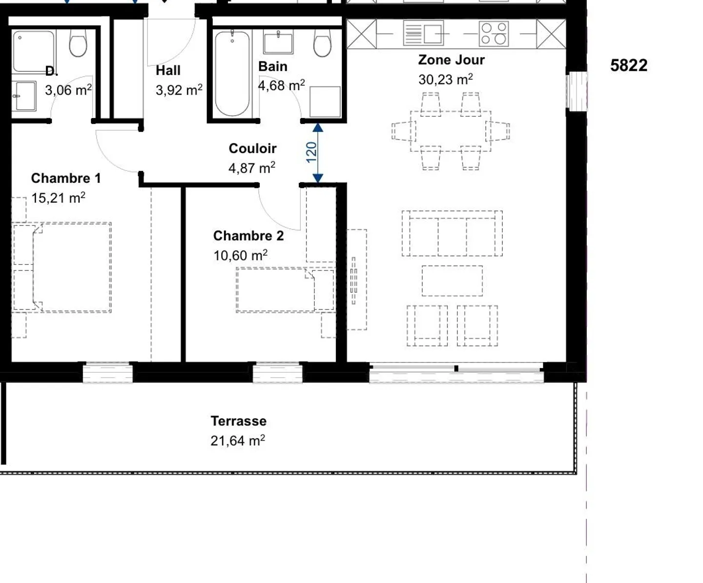 Appartements au centre de Saxon - Foto 5 von 5
