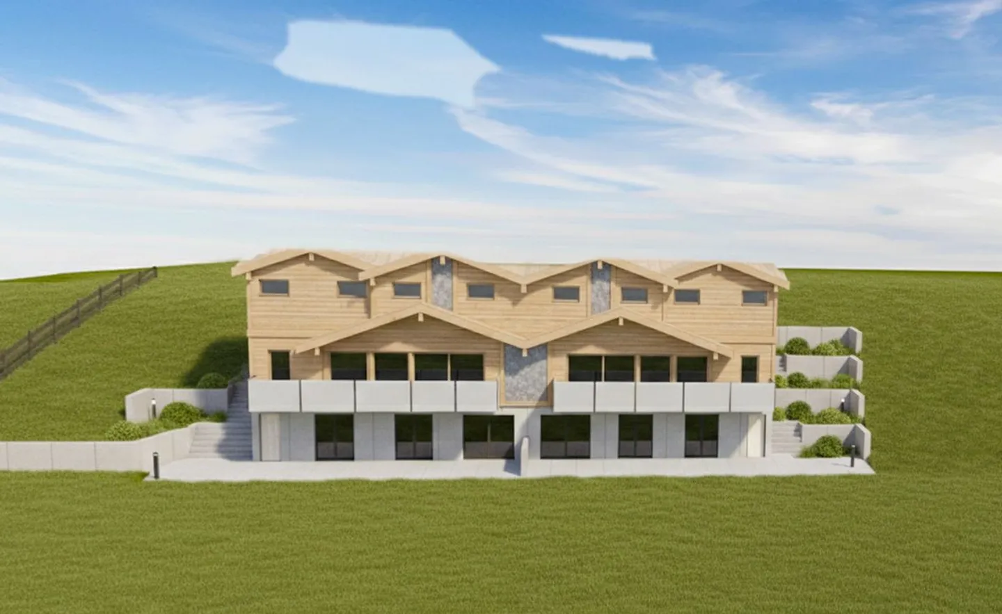 Grundstück mit atemberaubender Aussicht für 2 Doppelhaushälften mit gültiger Baugenehmigung! - Foto 1 von 10