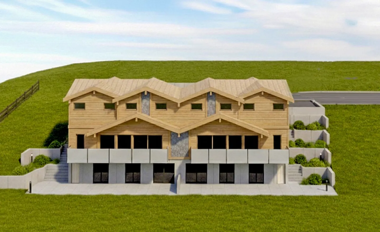 Grundstück mit atemberaubender Aussicht für 2 Doppelhaushälften mit gültiger Baugenehmigung! - Foto 6 von 10