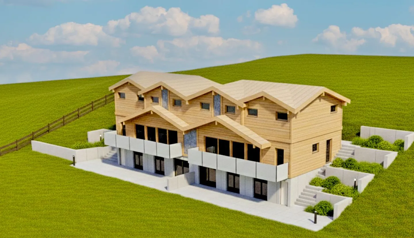 Grundstück mit atemberaubender Aussicht für 2 Doppelhaushälften mit gültiger Baugenehmigung! - Foto 2 von 10