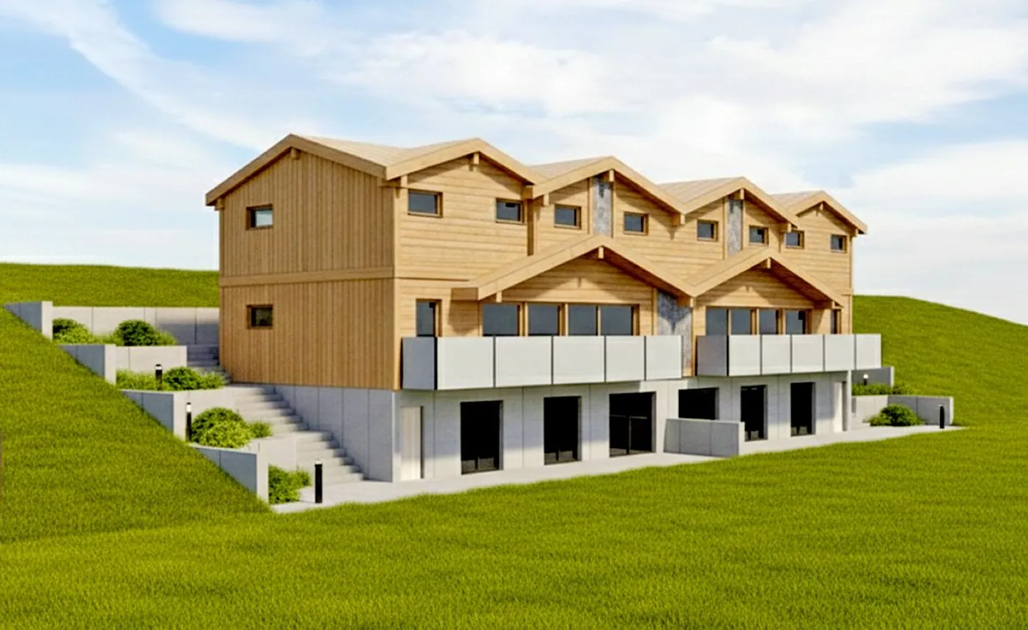 Grundstück mit atemberaubender Aussicht für 2 Doppelhaushälften mit gültiger Baugenehmigung! - Foto 9 von 10