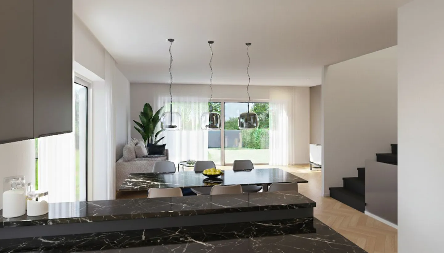 Casa a schiera di 4,5 locali con una bella vista. - Foto 3 di 9