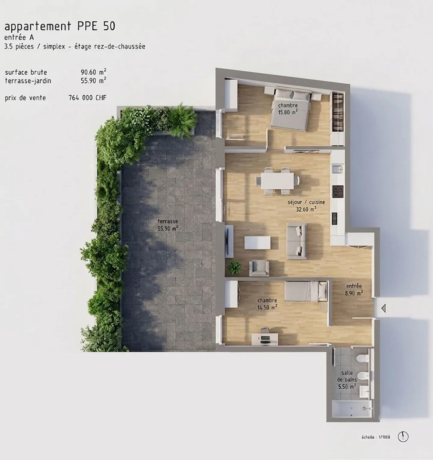 Appartement Moderne avec Grande Terrasse - Photo 9 sur 10