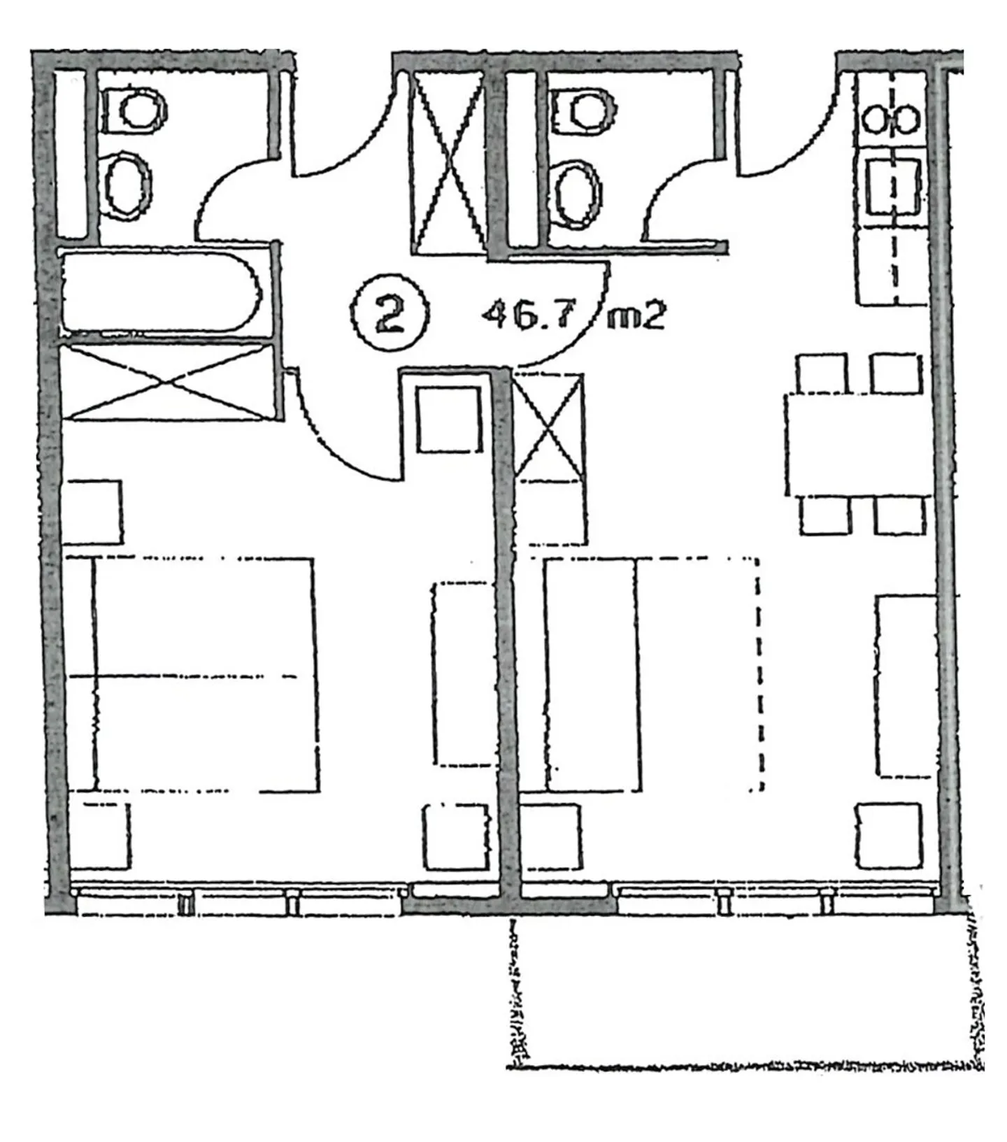Appartamento di 2,5 locali con balcone. - Foto 11 di 11