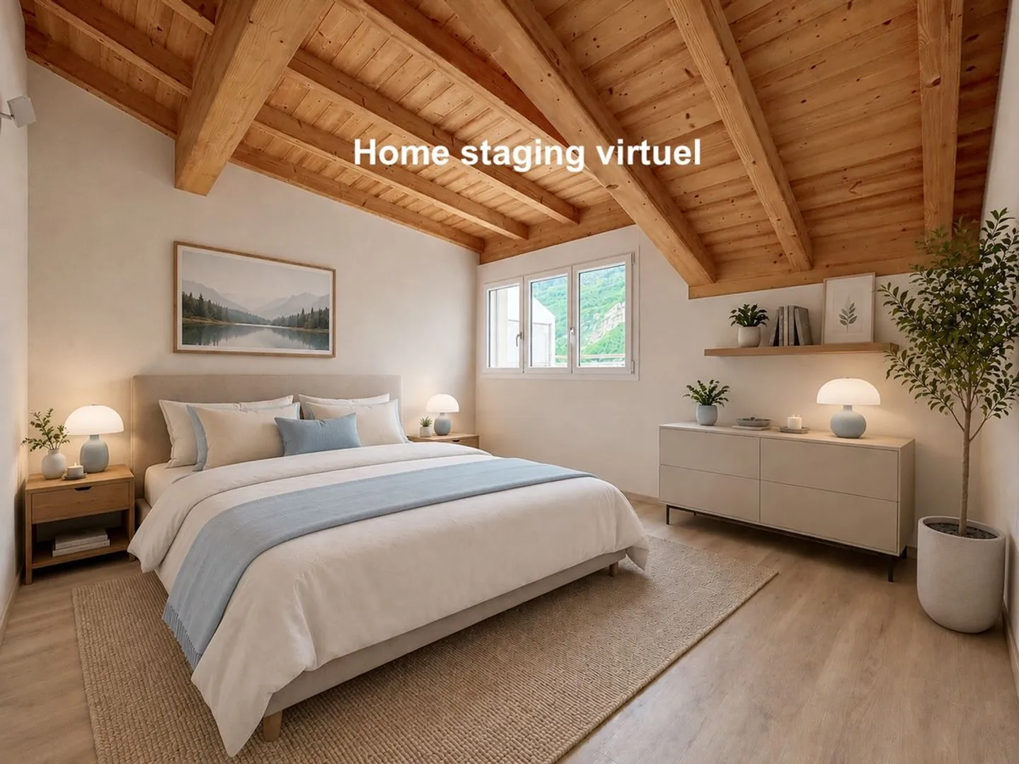 Penthouse mit 3,5 Zimmern und großem Balkon mit Aussicht in St-Pierre-de-Clages - Foto 12 von 13