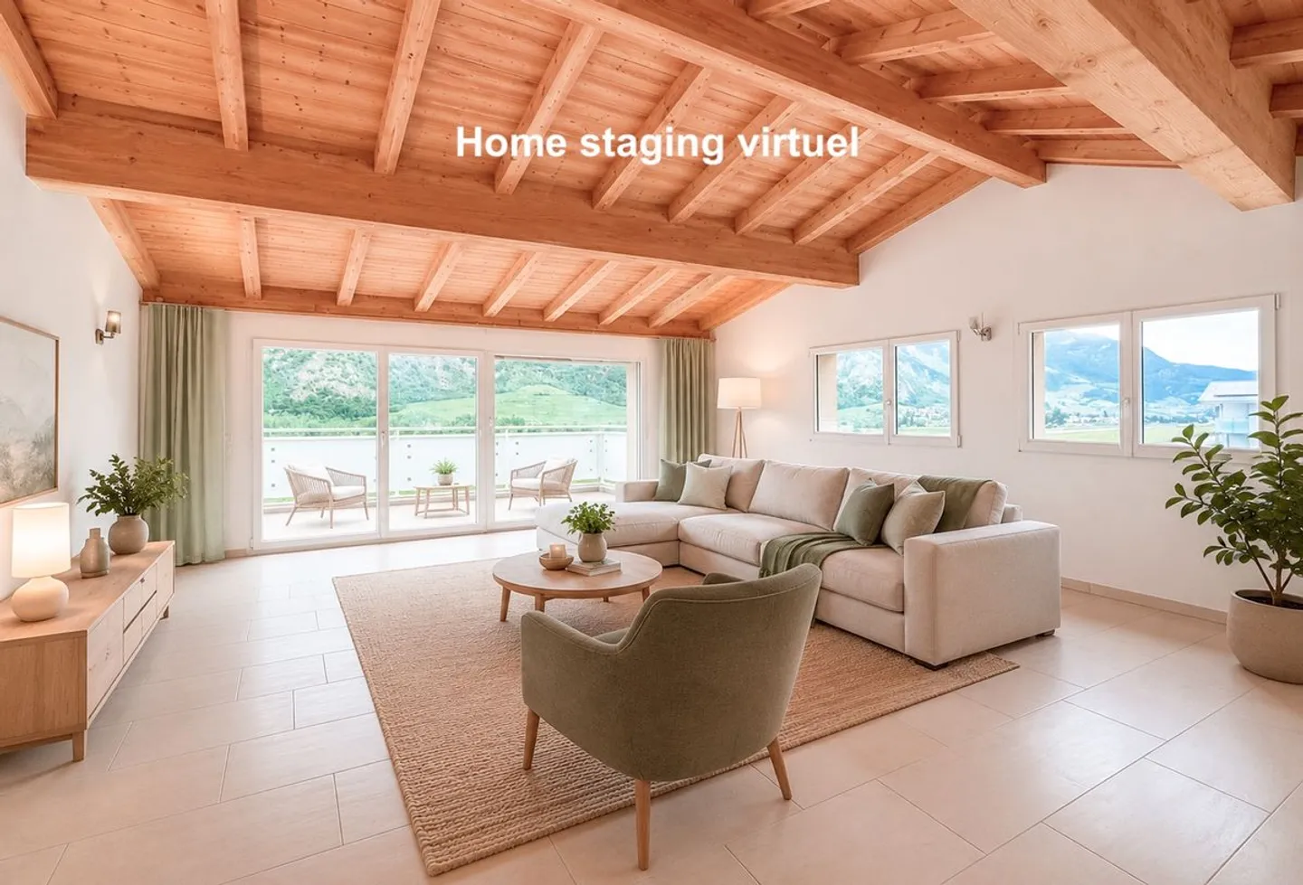 Penthouse mit 3,5 Zimmern und großem Balkon mit Aussicht in St-Pierre-de-Clages - Foto 8 von 13
