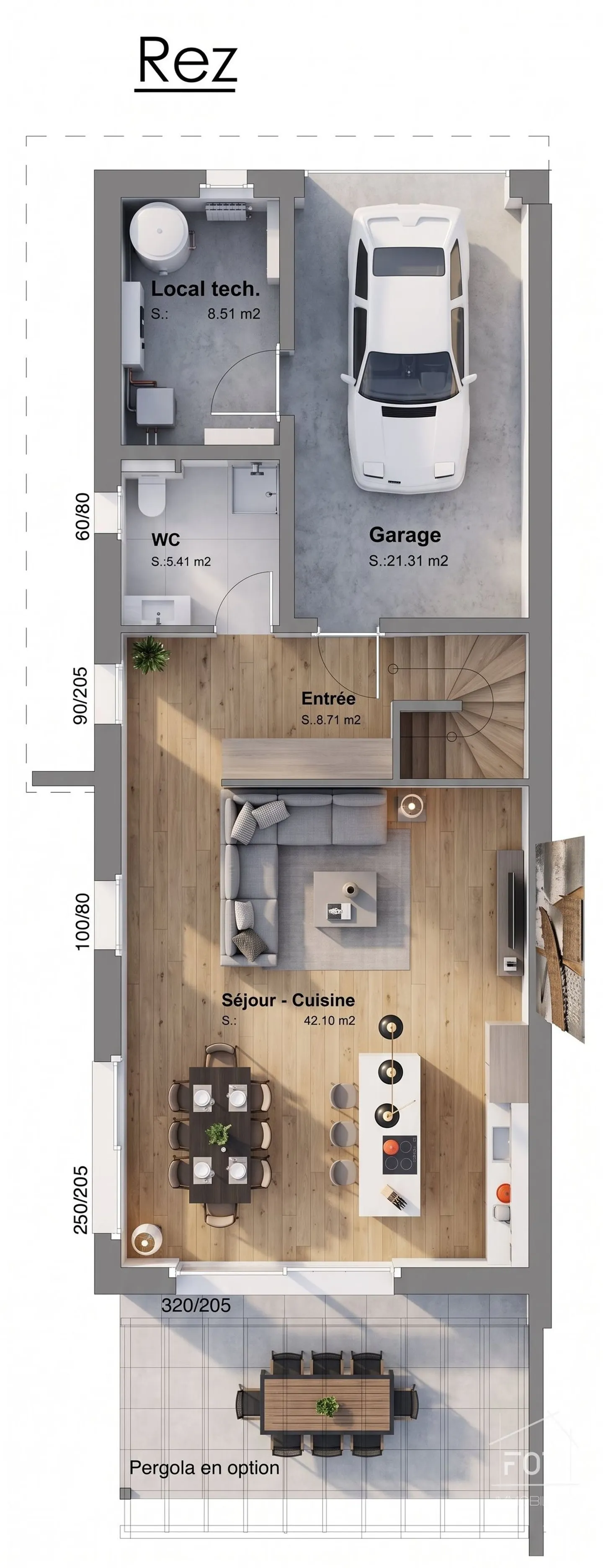 New semi-detached villa with 5.5 rooms, garage and garden - Collombey-Muraz - Photo 4 of 5
