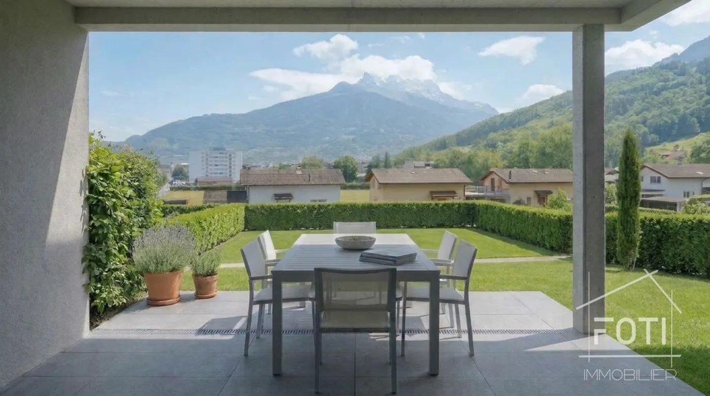 Villa jumelée neuve de 5.5 pièces avec garage et jardin - Collombey-Muraz - Photo 4 sur 12
