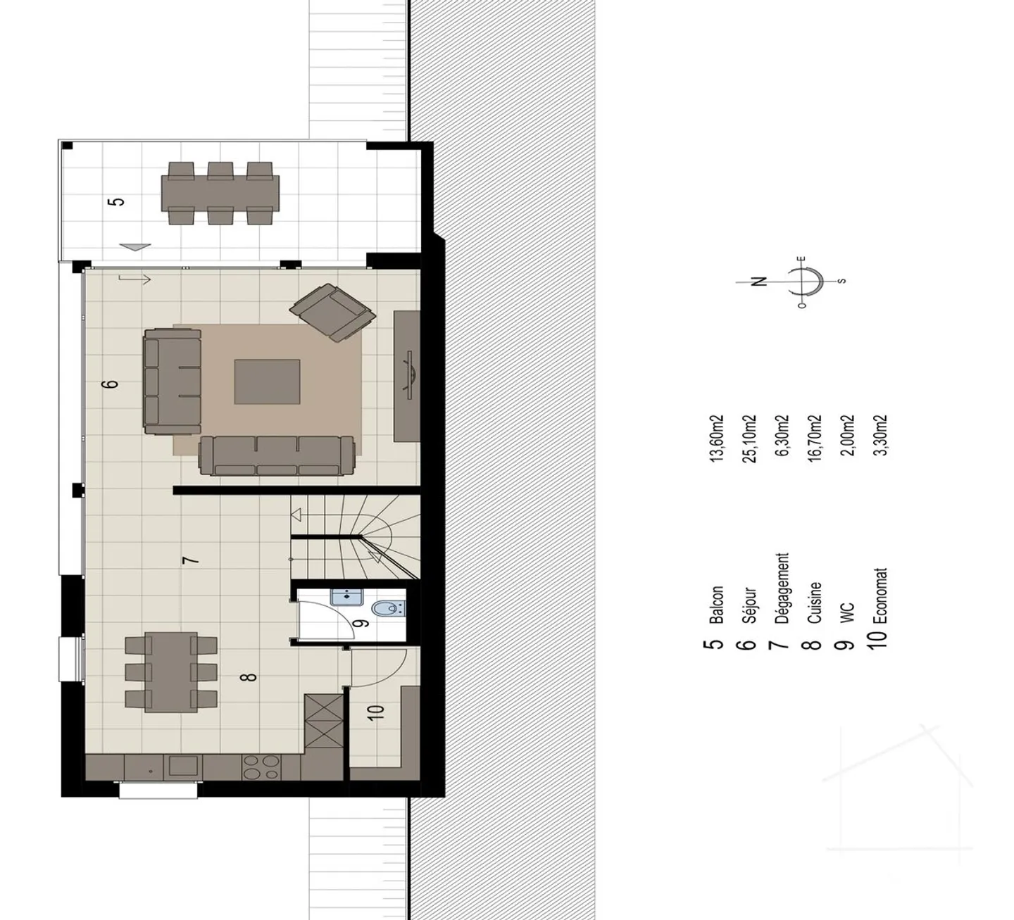 NEUE 4,5-Zimmer-Einfamilienvilla mit schönem Blick auf die Ebene. - Foto 12 von 13