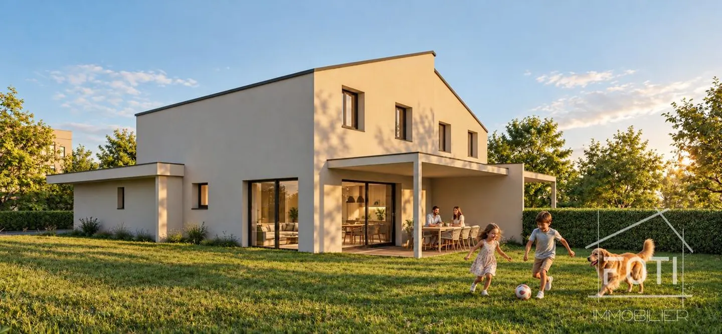 Villa jumelée neuve de 5.5 pièces avec garage et jardin - Collombey-Muraz - Photo 1 sur 12