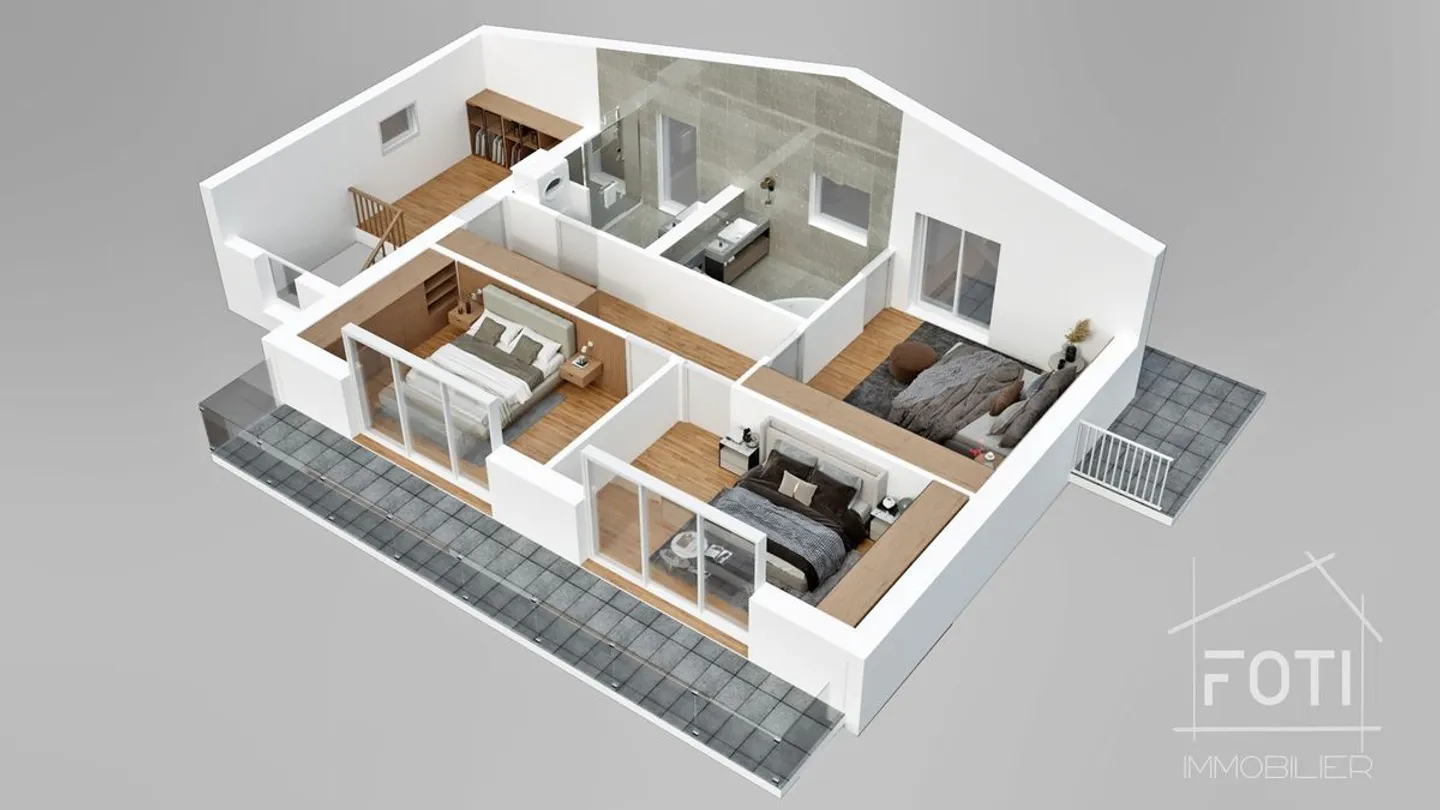 Grande chalet di 5,5 stanze con seminterrato e garage doppio, su piano con tutte le finiture a discrezione dell'acquirente. - Foto 9 di 10