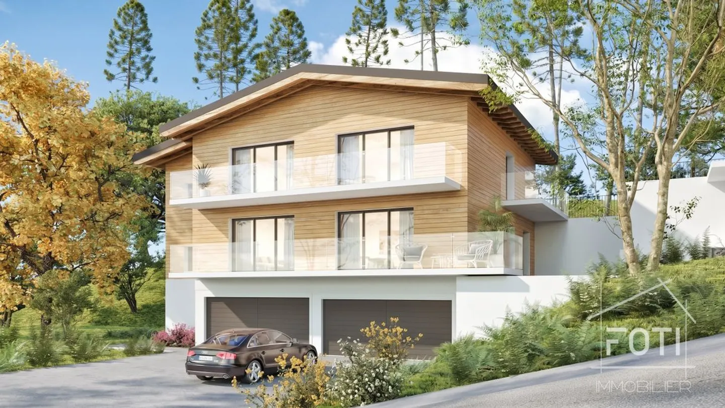 Neue Penthousewohnung mit privatem Garten von 382 m² mit Blick auf die Berge - Foto 1 von 12