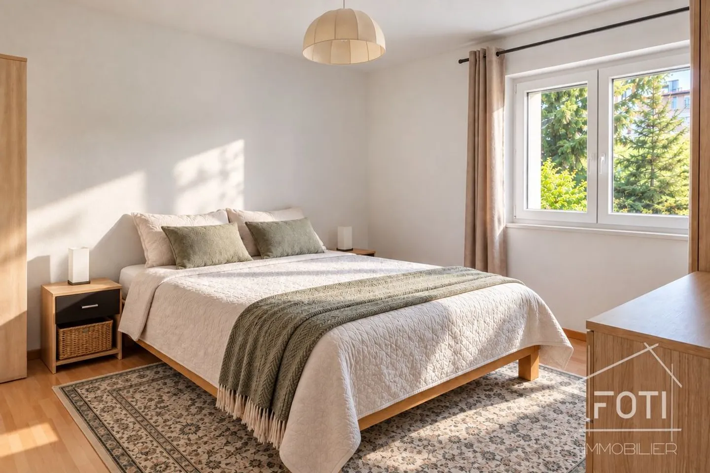 4,5 Zimmer von 115 m² vollständig renoviert, nach Süden ausgerichtet mit Aussicht und Garage - Foto 8 von 13
