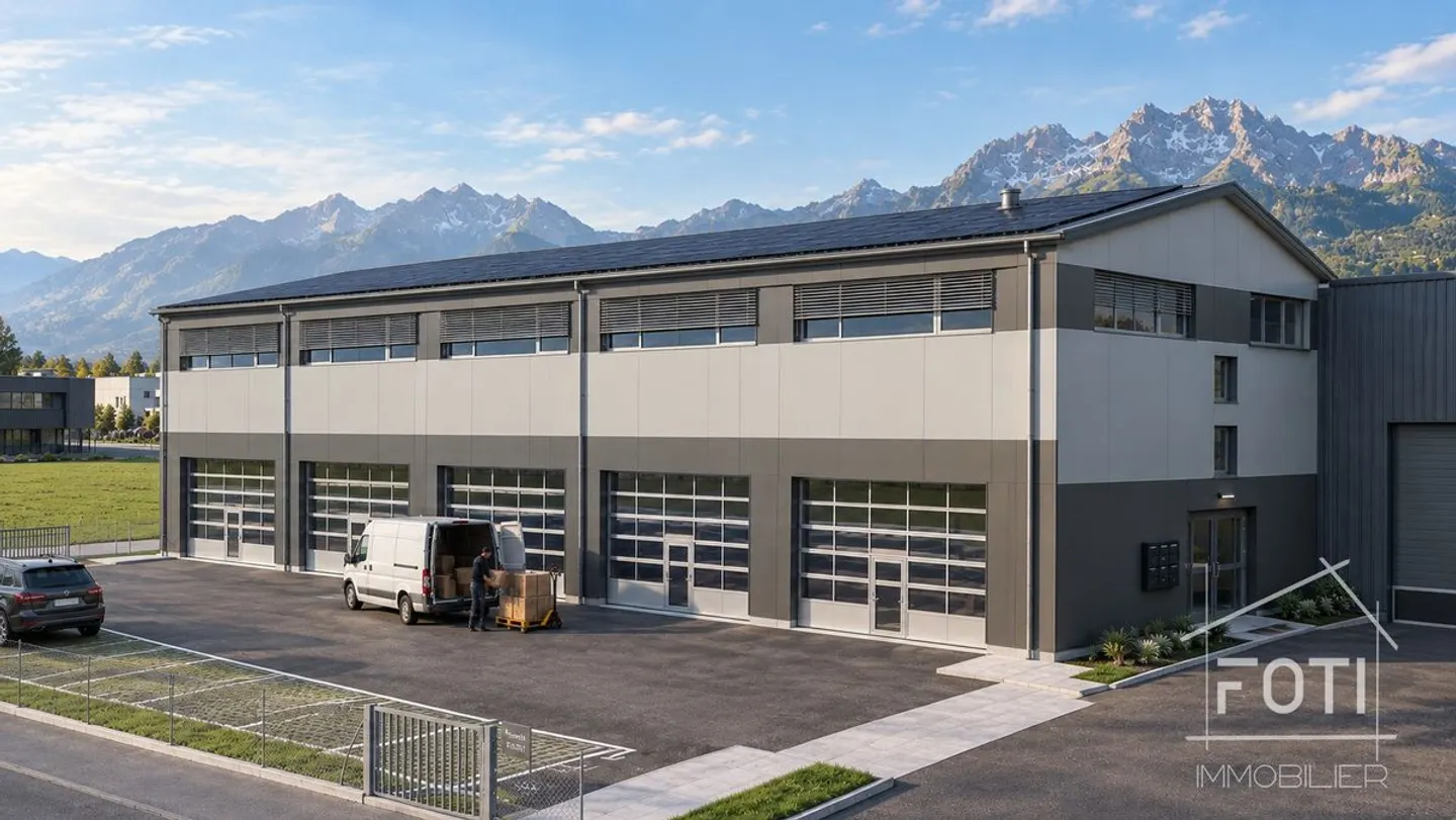 Local Artisanal, Commercial ou Industriel modulable de 100 m² à Collombey-Muraz - Foto 2 di 12