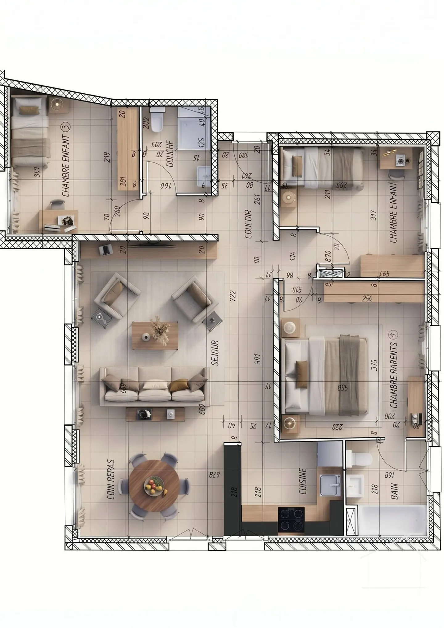 Gartenwohnung 4,5 Zimmer in Vouvry - 113 m² Terrasse und nach Süden ausgerichteter Garten - Foto 12 von 13