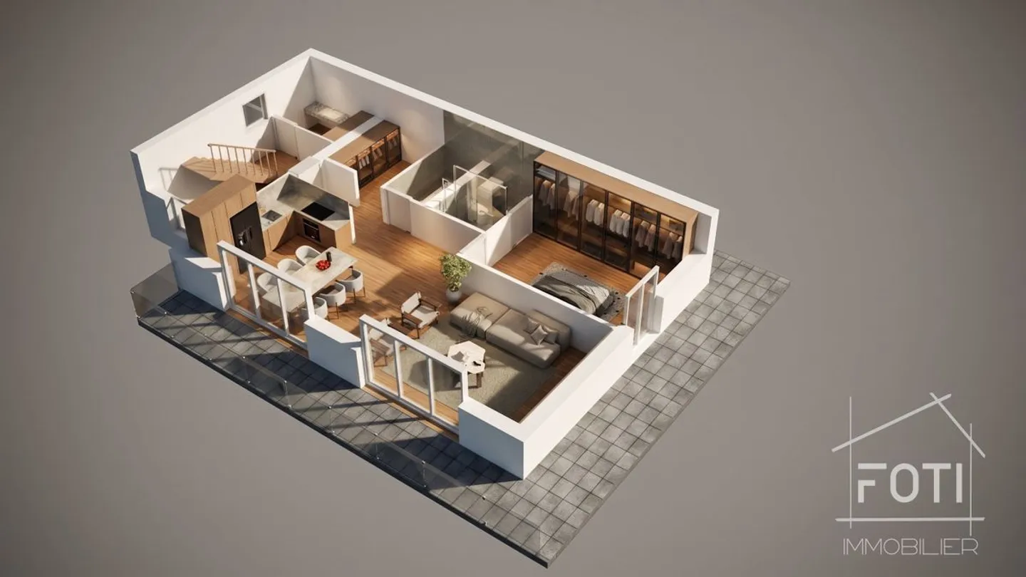 Large 5.5-room chalet with basement and double garage, on plan with all finishes at the buyer's discretion. - Photo 6 of 10