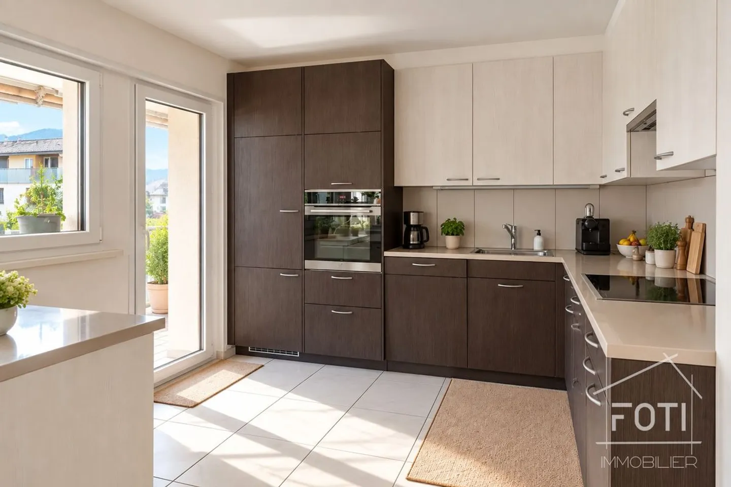 4,5 Zimmer von 115 m² vollständig renoviert, nach Süden ausgerichtet mit Aussicht und Garage - Foto 4 von 13