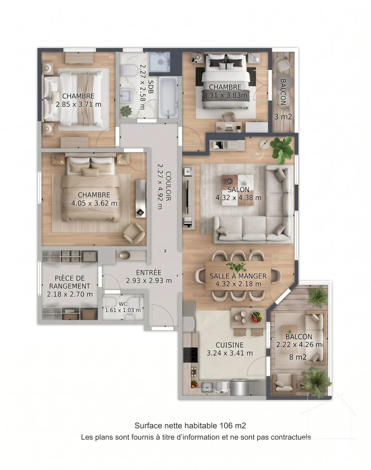 4,5 Zimmer von 115 m² vollständig renoviert, nach Süden ausgerichtet mit Aussicht und Garage - Foto 13 von 13