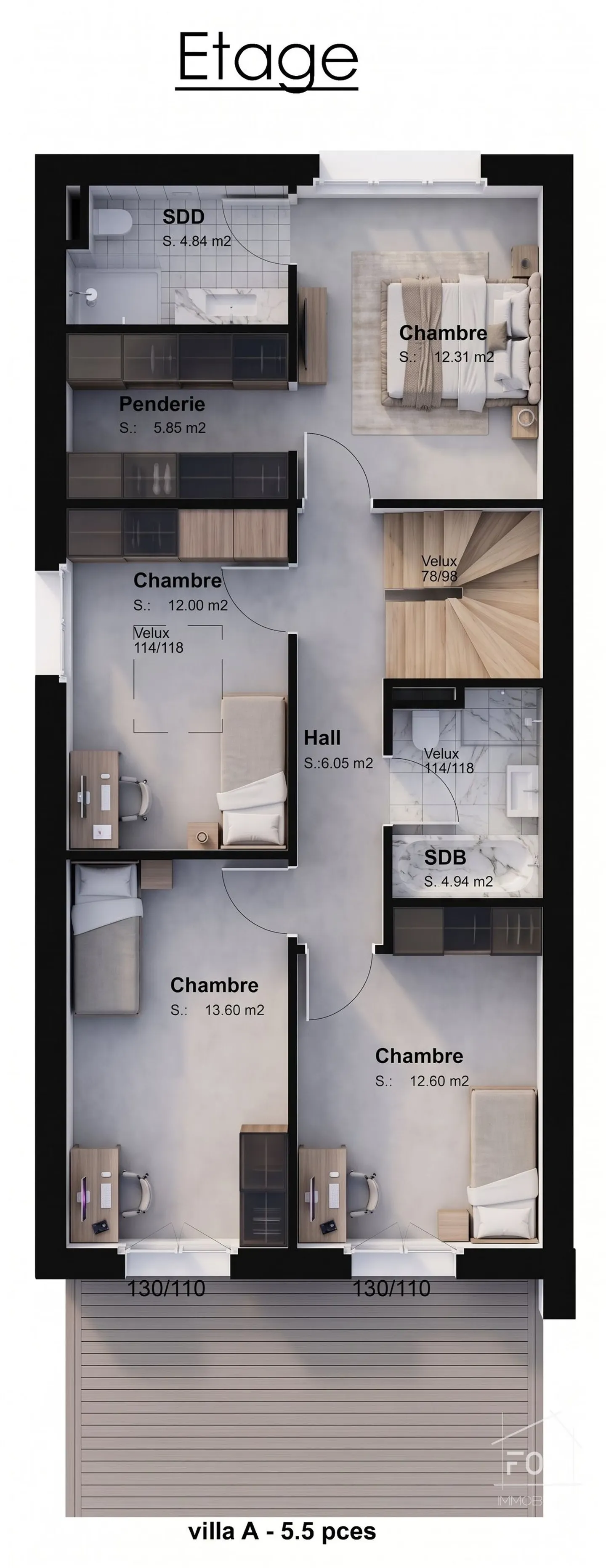 New semi-detached villa with 5.5 rooms, garage and garden - Collombey-Muraz - Photo 5 of 5