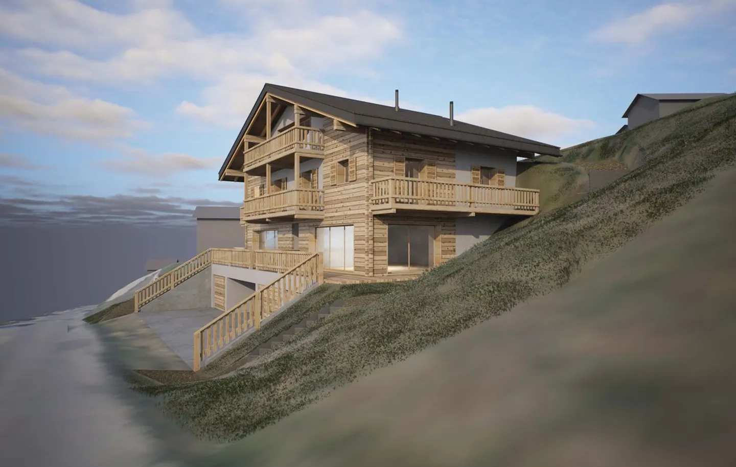 Mase - Project of a chalet with 3 apartments with building permit in force - Photo 3 of 6