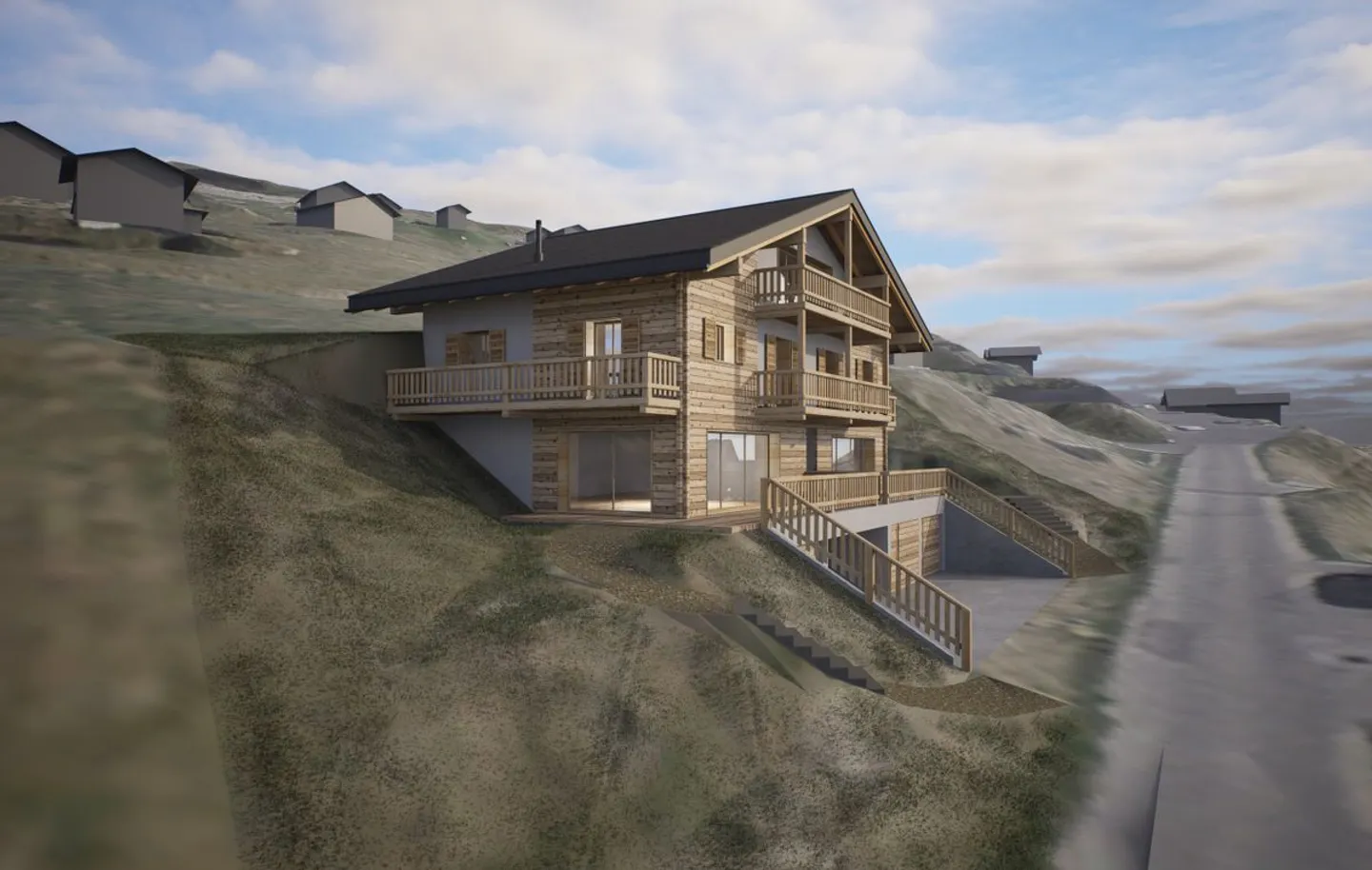 Mase - Project of a chalet with 3 apartments with building permit in force - Photo 1 of 6