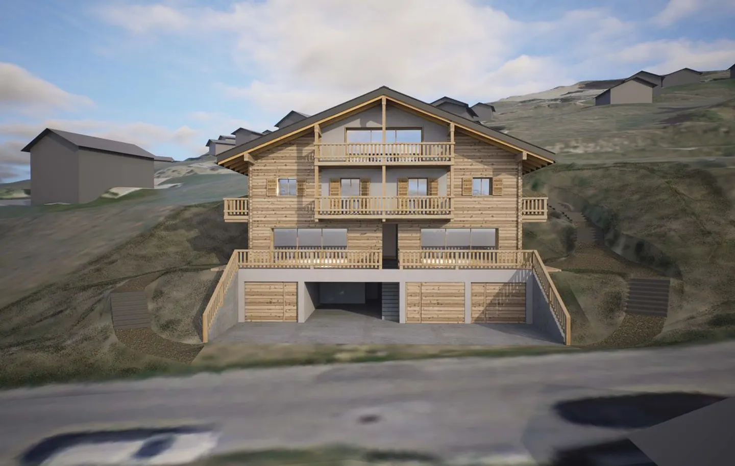 Mase - Project of a chalet with 3 apartments with building permit in force - Photo 2 of 6