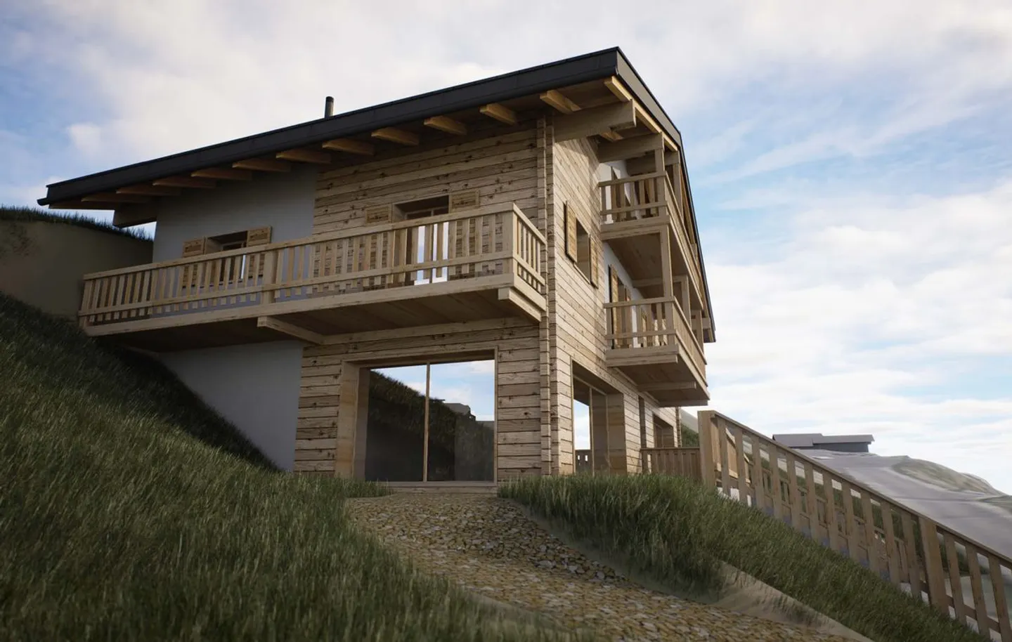 Mase - Project of a chalet with 3 apartments with building permit in force - Photo 5 of 6