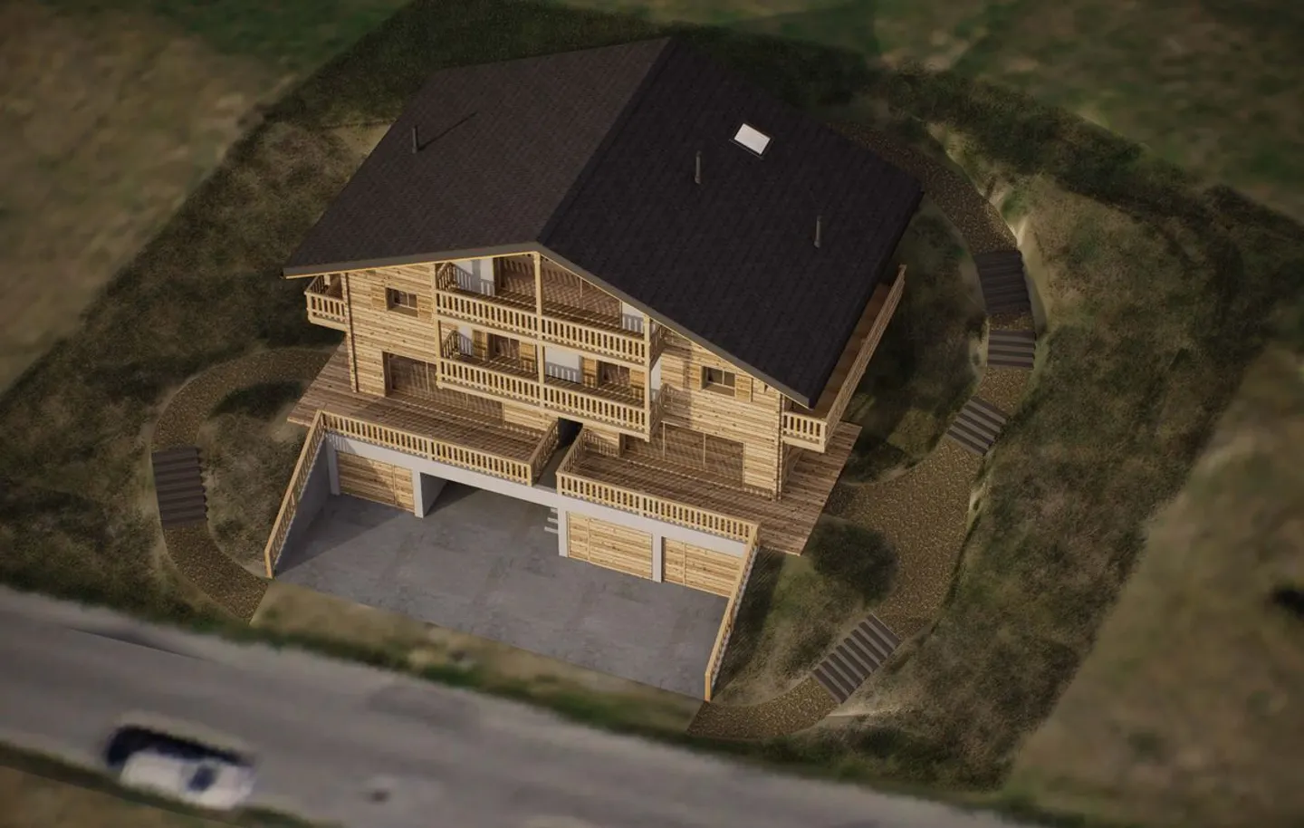 Mase - Project of a chalet with 3 apartments with building permit in force - Photo 6 of 6