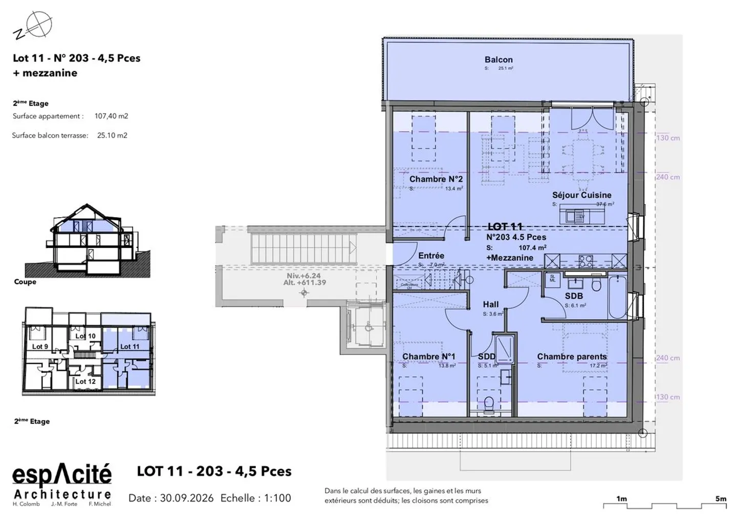 Lot n°11 - New 4.5-room apartment + mezzanine in the heart of Cheseaux-sur-Lausanne - Photo 6 of 13