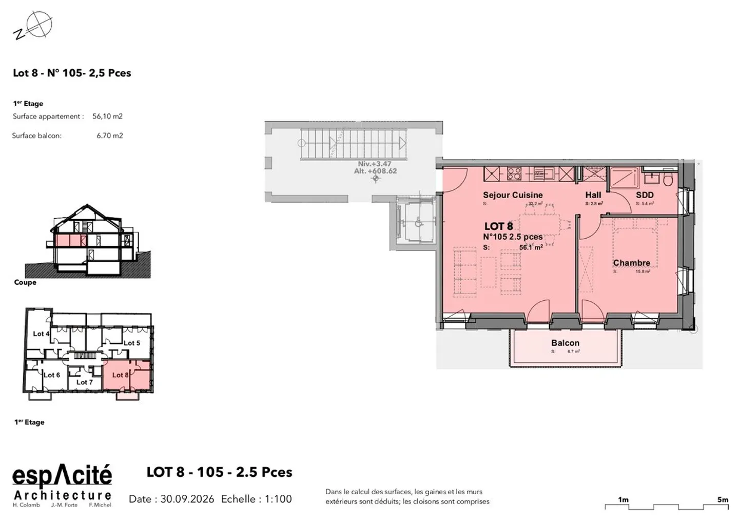 Lot n°8 - New 2.5-room apartment in the heart of Cheseaux-sur-Lausanne - Photo 6 of 13