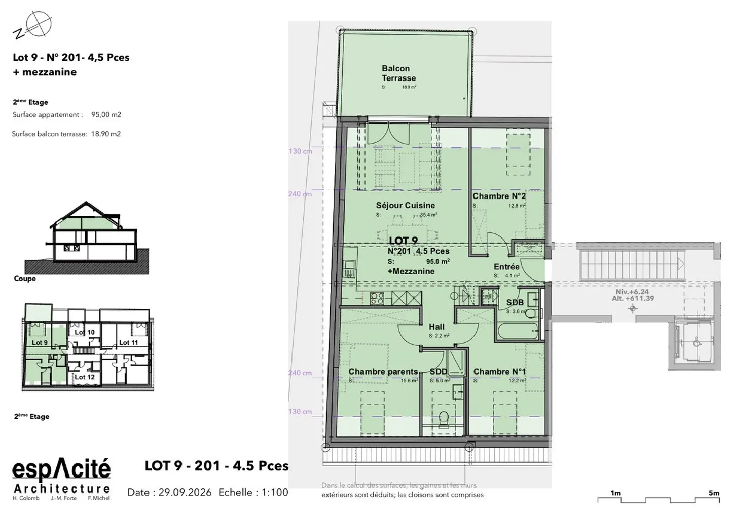 Los Nr. 9 - Neue 4,5-Zimmer-Wohnung + Mezzanin im Herzen von Cheseaux-sur-Lausanne - Foto 6 von 13