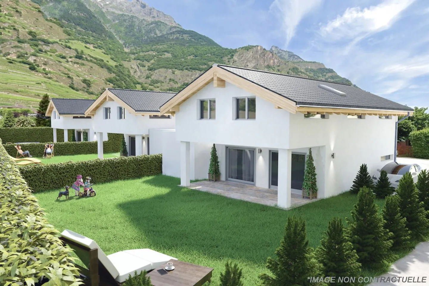 Villa contemporanea a Fully: Un ambiente di vita idilliaco - Lotto C - Foto 9 di 13