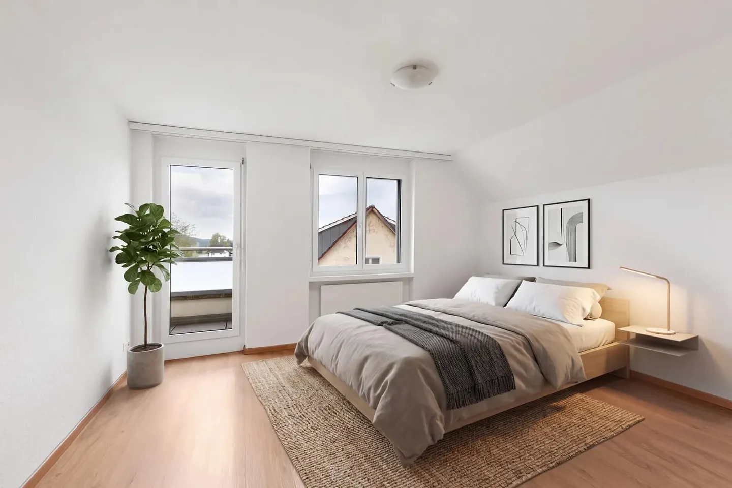 5.5-Room Attic Apartment with Fireplace in Bonau - Photo 9 of 13