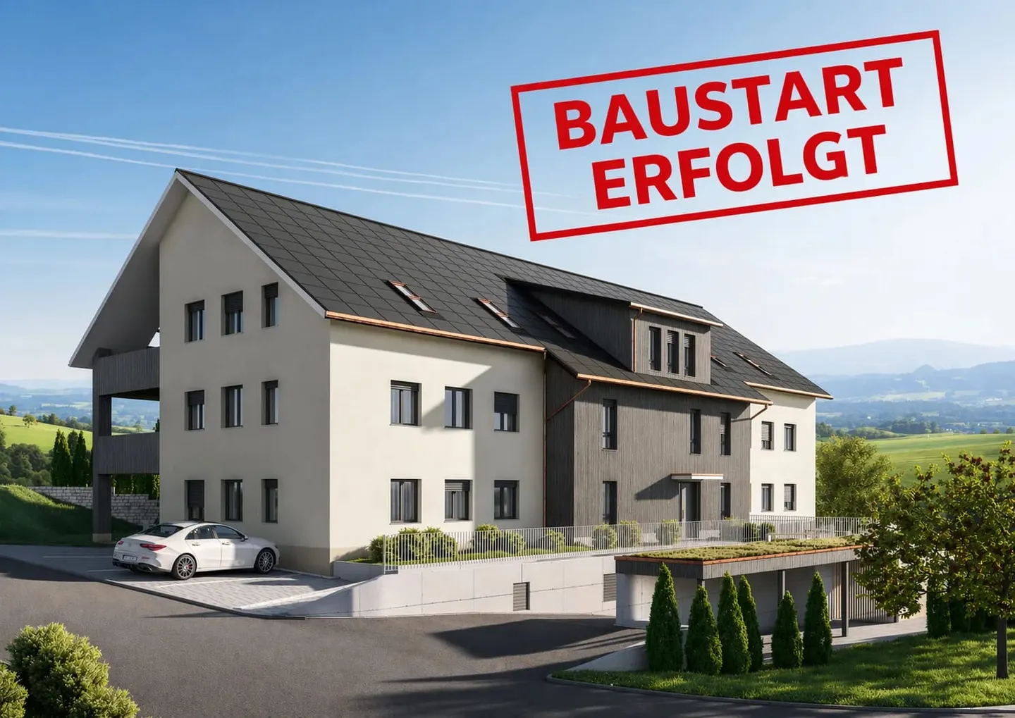 4.5-Zimmer Attikawohnung mit Balkon in Gansingen mieten - Foto 1 von 5