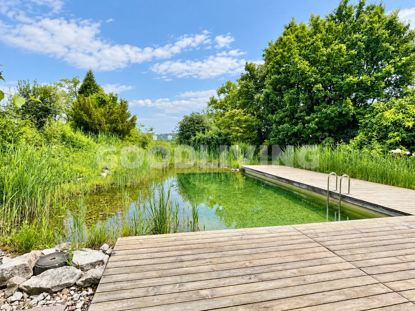 Appartement exclusif de 4,5 pièces au rez-de-chaussée avec terrasse de jardin et étang de baignade à Arlesheim - Photo 9 sur 10